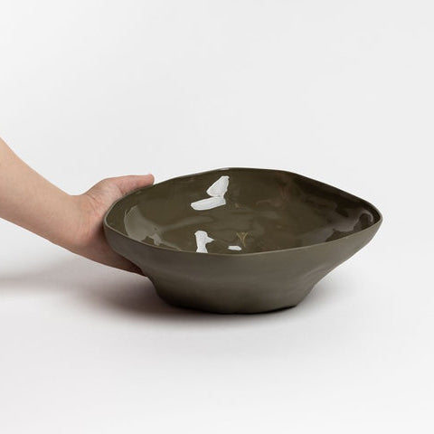 Haan Serving Bowl M | Olive Green