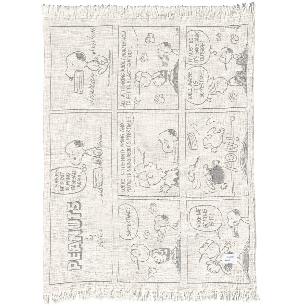 Peanuts Blanket Baseball | Black
