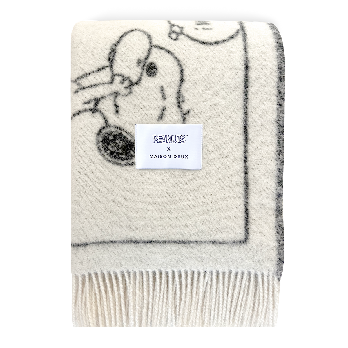 Peanuts Blanket Comic Doughnut | White Black