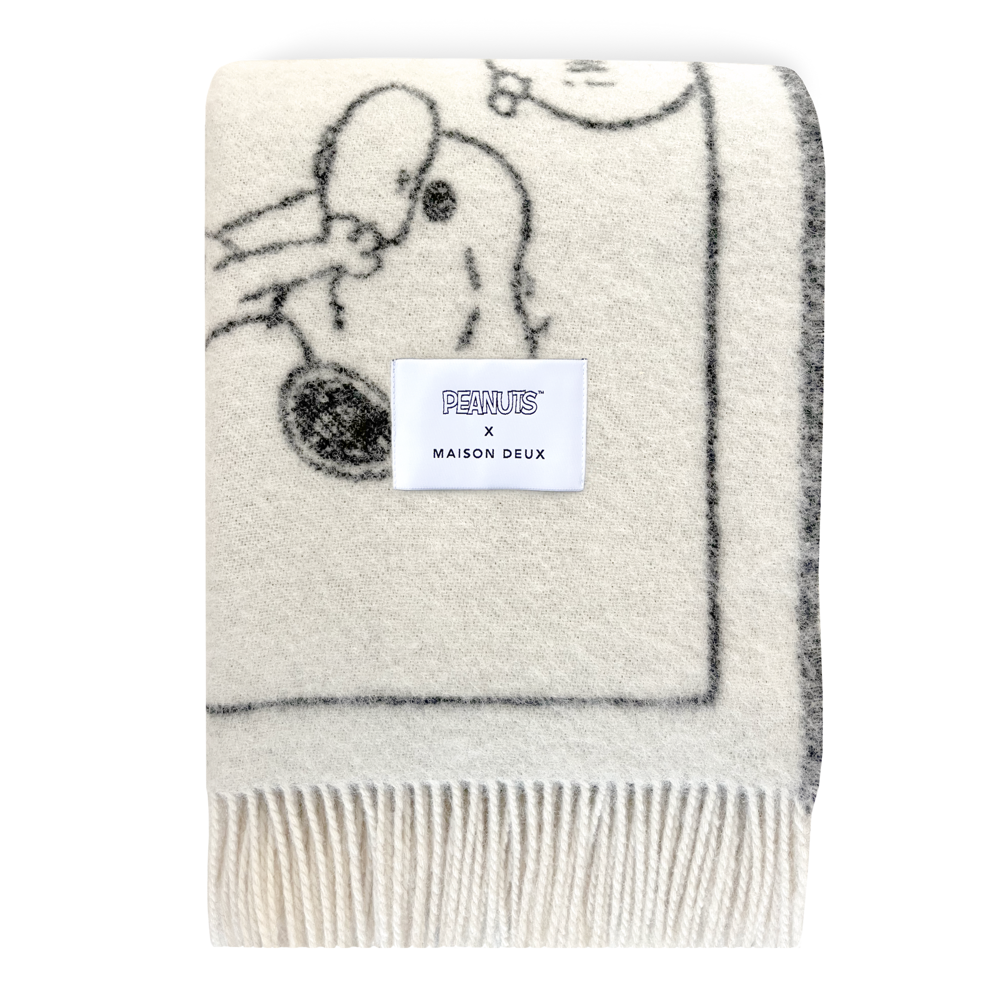 Peanuts Blanket Comic Doughnut | White Black