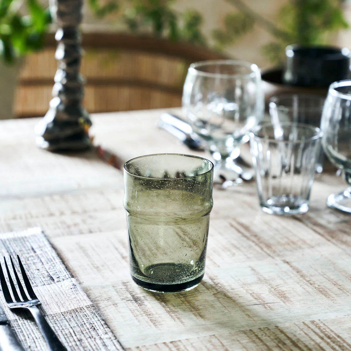 Rain Glasses Set of 2 | Green by HOUSE DOCTOR (glass-hdrain-green-1)