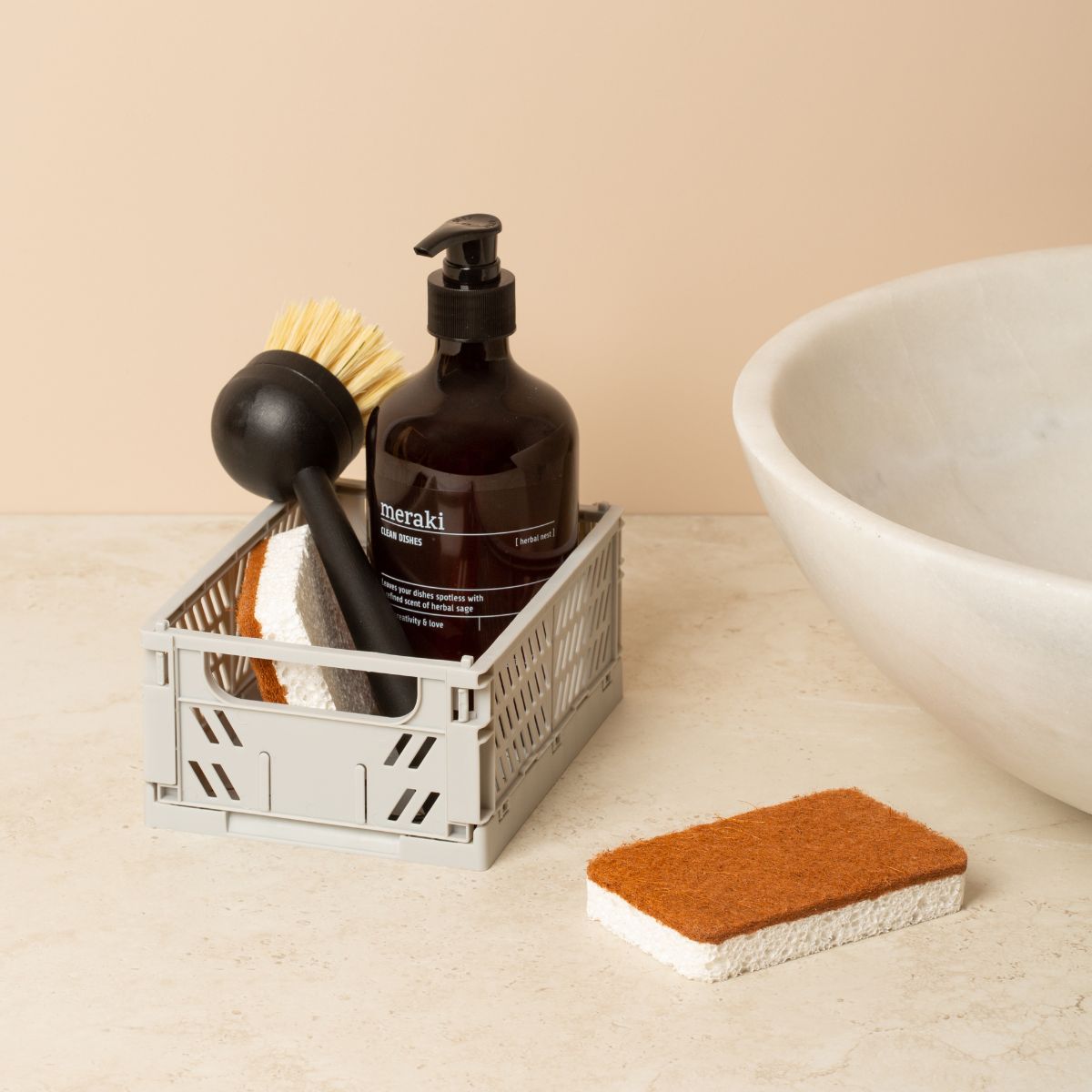 Slant Collapsible Crate | XS | 17 x 13cm | Grey (2pc) by DESIGNSTUFF (slant-collapsible-crate-xs-17-x-13cm-grey)