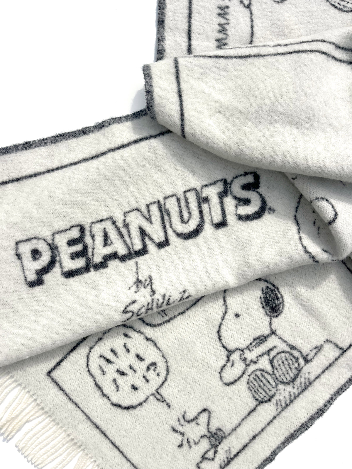 Peanuts Blanket Comic Doughnut | White Black