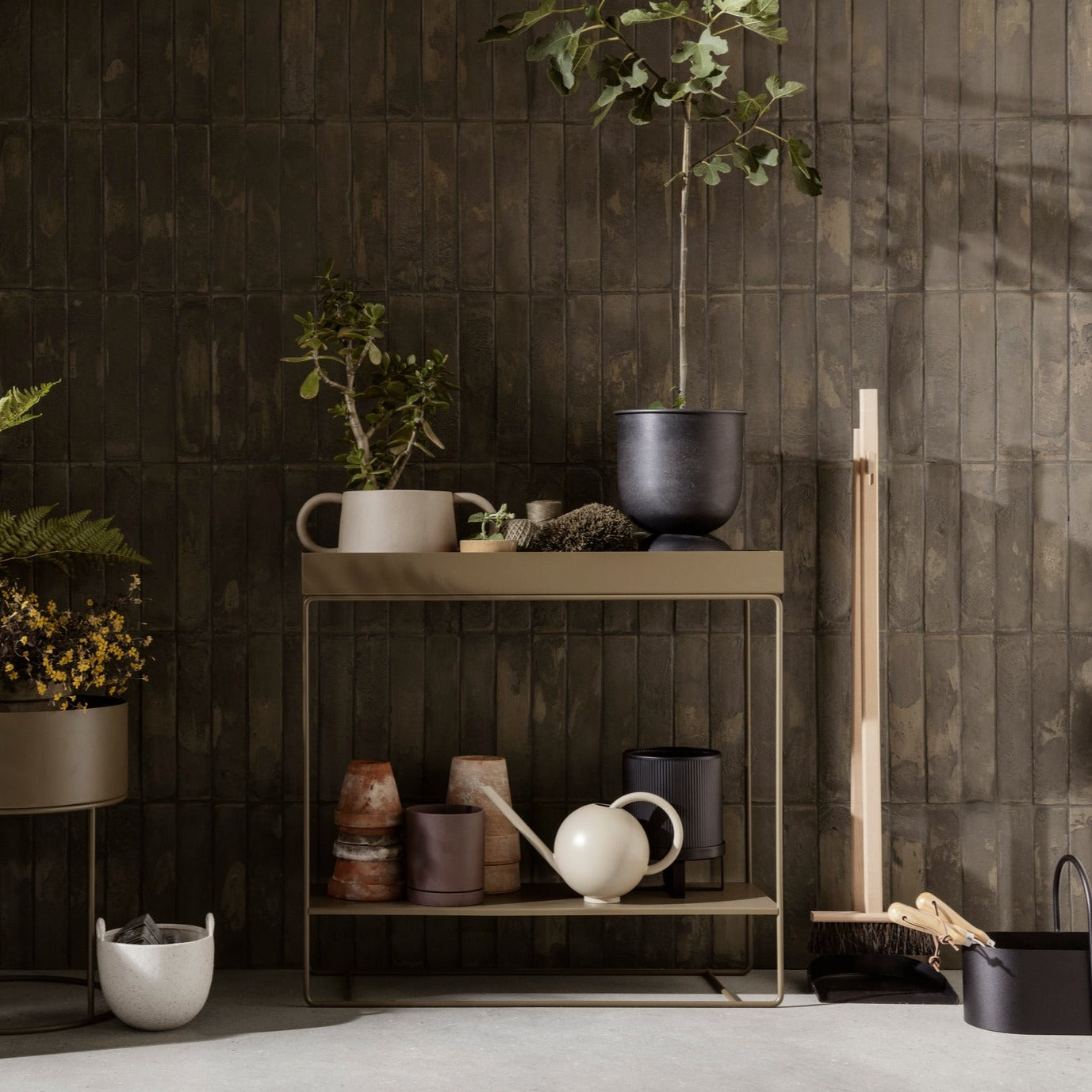 Plant Box Two-Tier | Olive by FERM LIVING (plant-box-two-tier-black-copy)