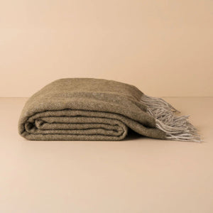 Saardè Merino Wool Throw | Olive/Grey