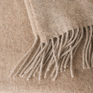 Saardè Merino Wool Throw | Latte/Grey