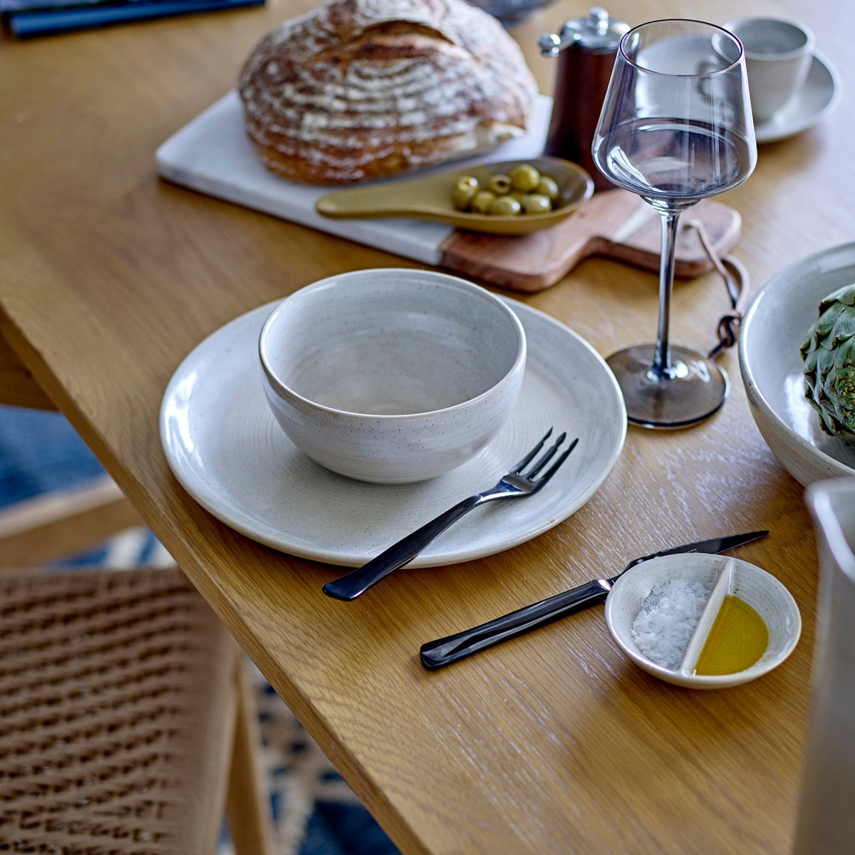 Taupe Plate | Grey Beige by BLOOMINGVILLE (taupe-plate-grey-stoneware)