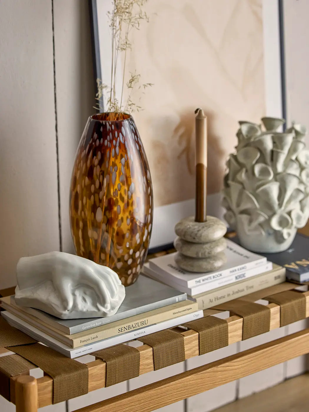 Madisson Candle holder | Brown Marble by BLOOMINGVILLE (madisson-votive-candlestick-brown-marble)