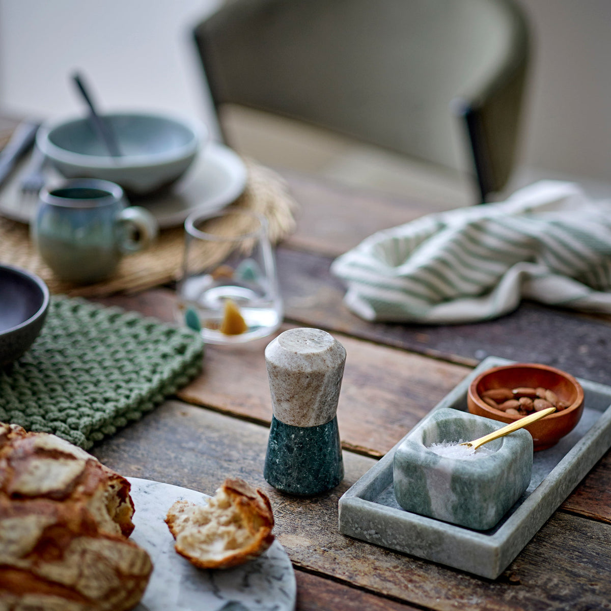 Majsa Marble Tray Small | Green by BLOOMINGVILLE (majsa-tray-green-marble)
