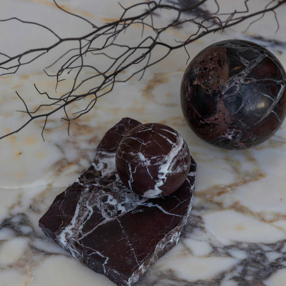 Orbit Table Sculpture | L | Rosso Levanto