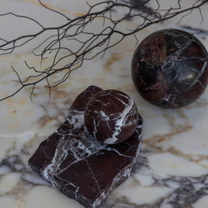 Orbit Table Sculpture | L | Rosso Levanto