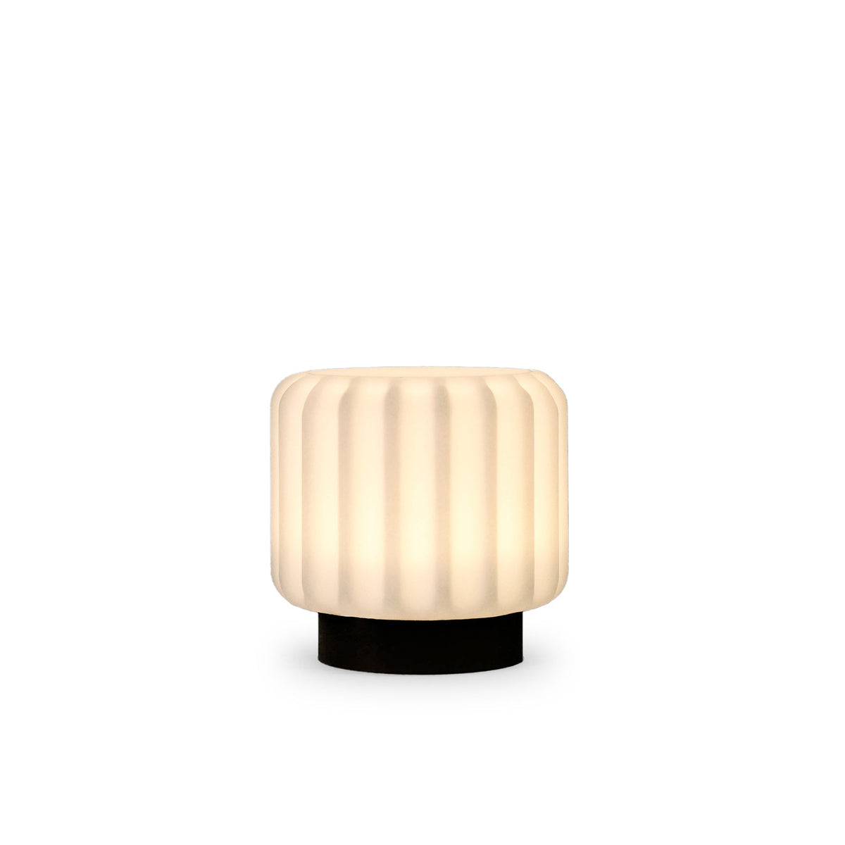 Atelier Pierre Dentelles Mini Portable Lamp 9cm in Black with perforated shade