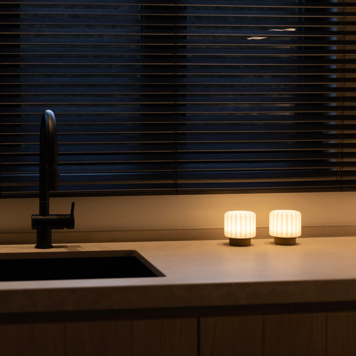 Dentelles Portable Lamps 9cm Set of 3 | Gold Base by ATELIER PIERRE (dentelles-9-light-usb-recharge-gold-base-9cm)