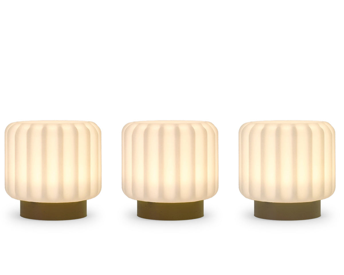 Atelier Pierre Dentelles Portable Lamps 9cm Set of 3  | Clay Base
