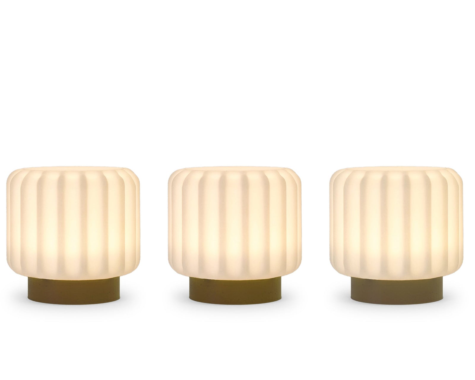 Atelier Pierre Dentelles Portable Lamps 9cm Set of 3  | Clay Base