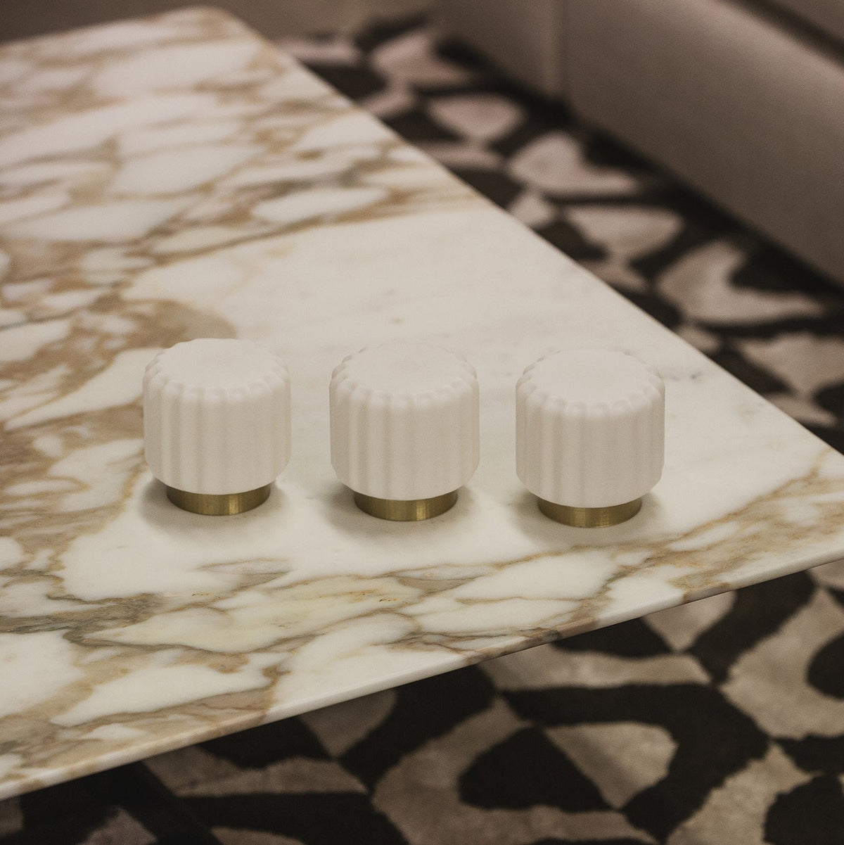 Dentelles Portable Lamps 9cm Set of 3 | Black Base by ATELIER PIERRE (dentelles-9-light-usb-recharge-black-base-9cm)