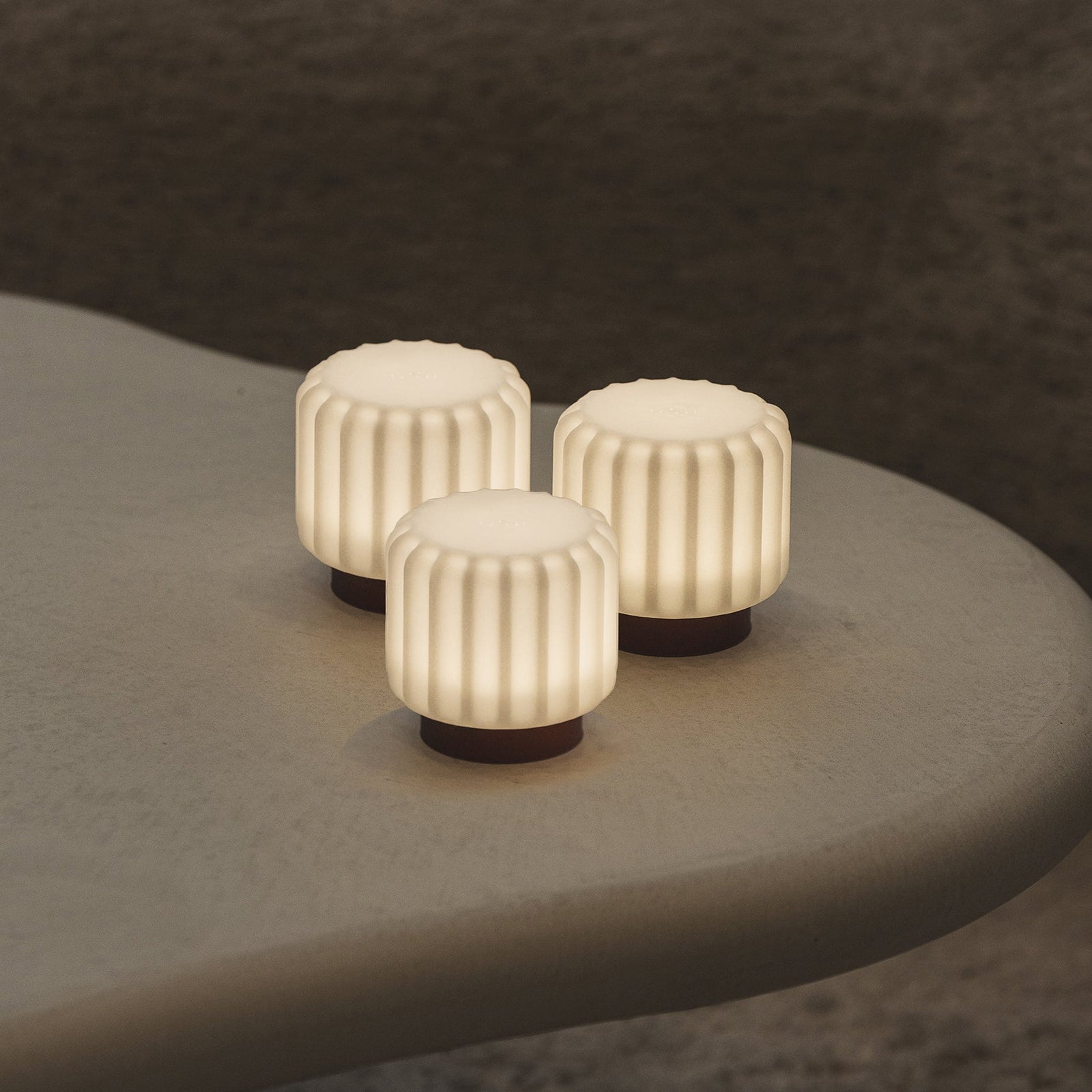 Atelier Pierre Dentelles Portable Lamps 9cm Set of 3  | Clay Base