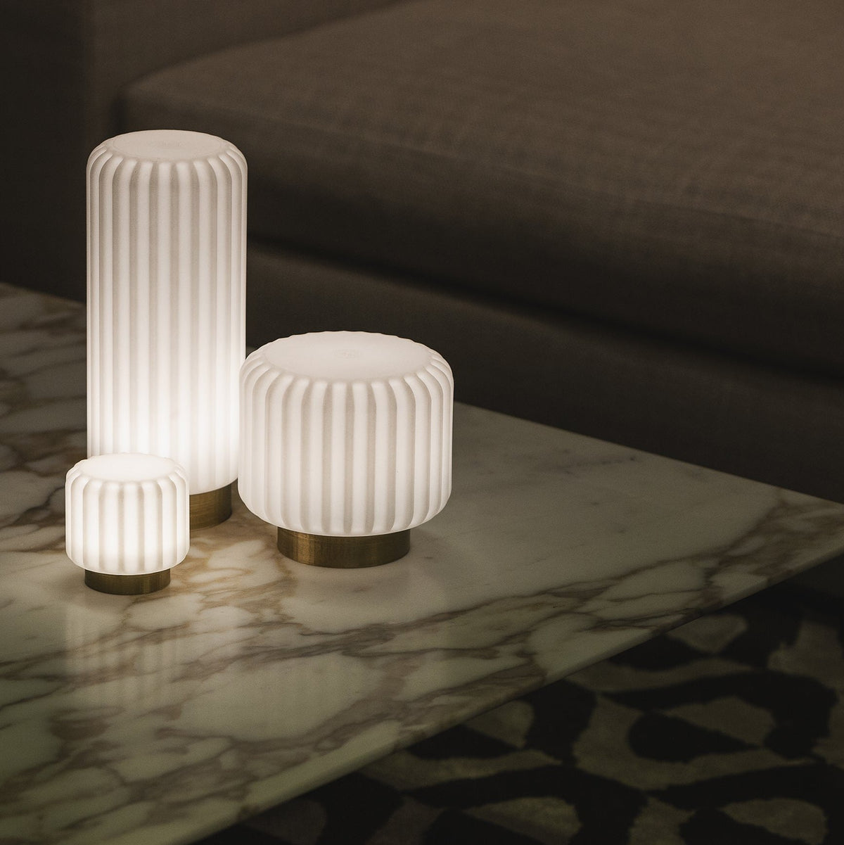 Dentelles Portable Lamp 15cm | Black Base by ATELIER PIERRE (15-light-usb-recharge-black-base-15cm)