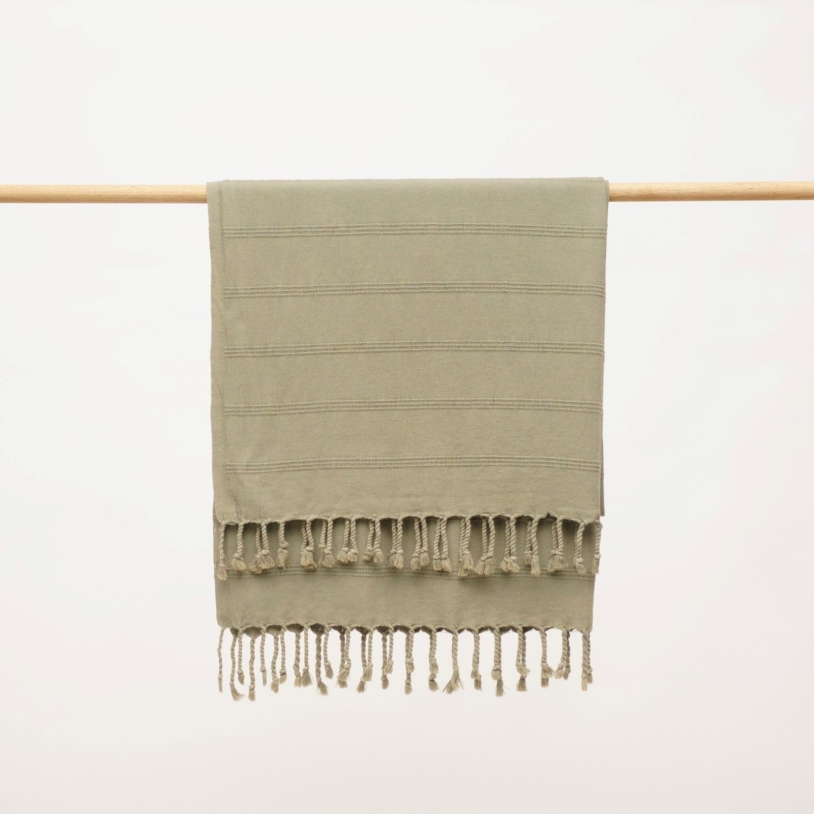 Adore Stonewash Turkish Towel | Army Green by ANZA TEXTILE COMPANY (anza-adore-turkish-towel-stonewash-army-green)
