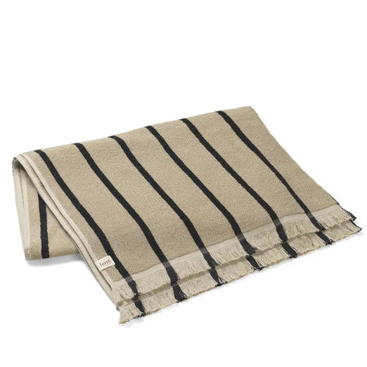 Alee Beach Towel | Sand/Black