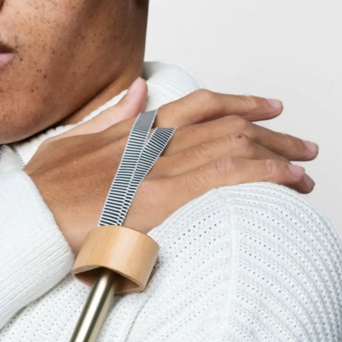 Micro Umbrella | Gingham-Black by ANATOLE (anatole-micro-umbrella-tweed-gingham-black-white)