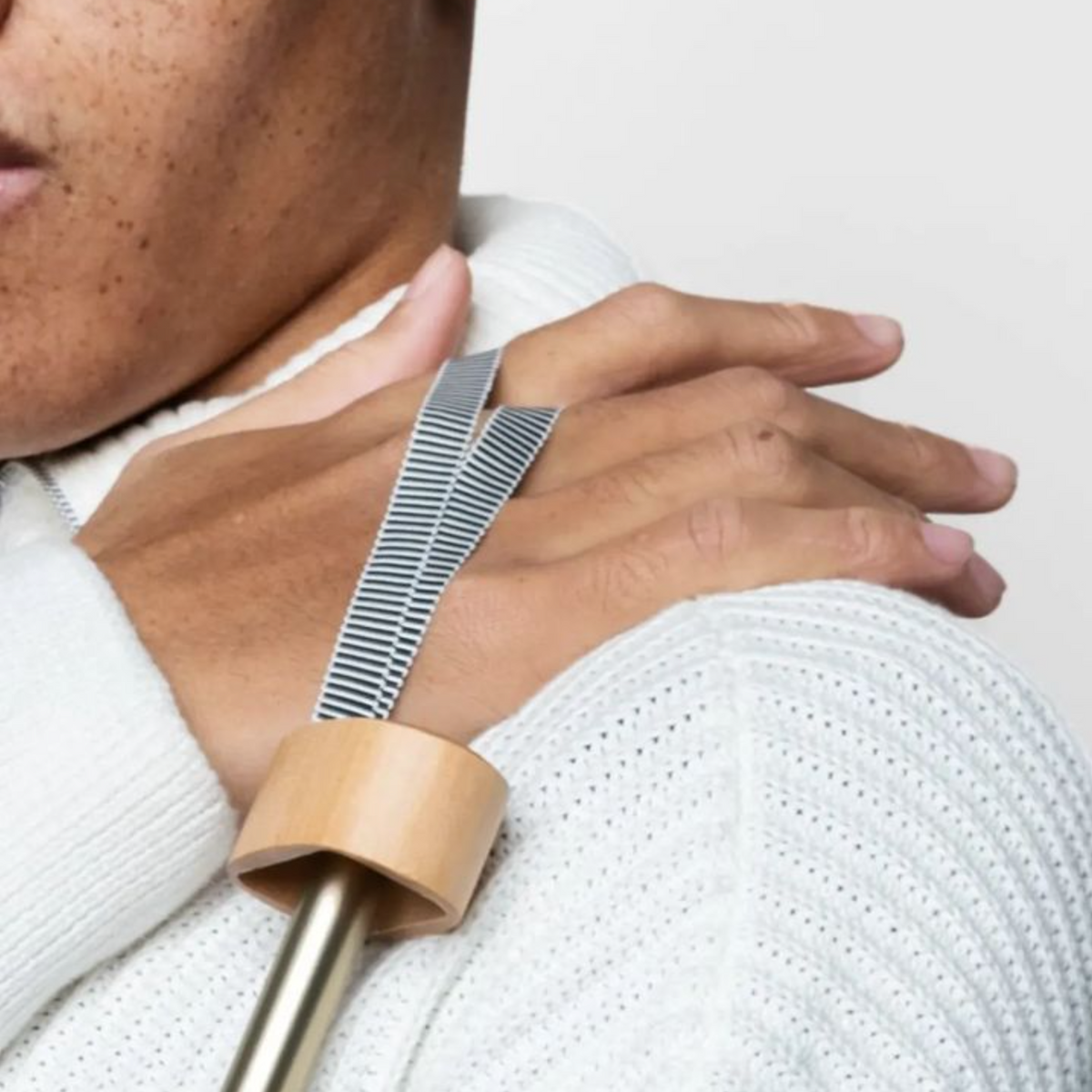 Micro Umbrella | Tweed/Black-White by ANATOLE (anatole-micro-umbrella-tweed-camden-black-white)