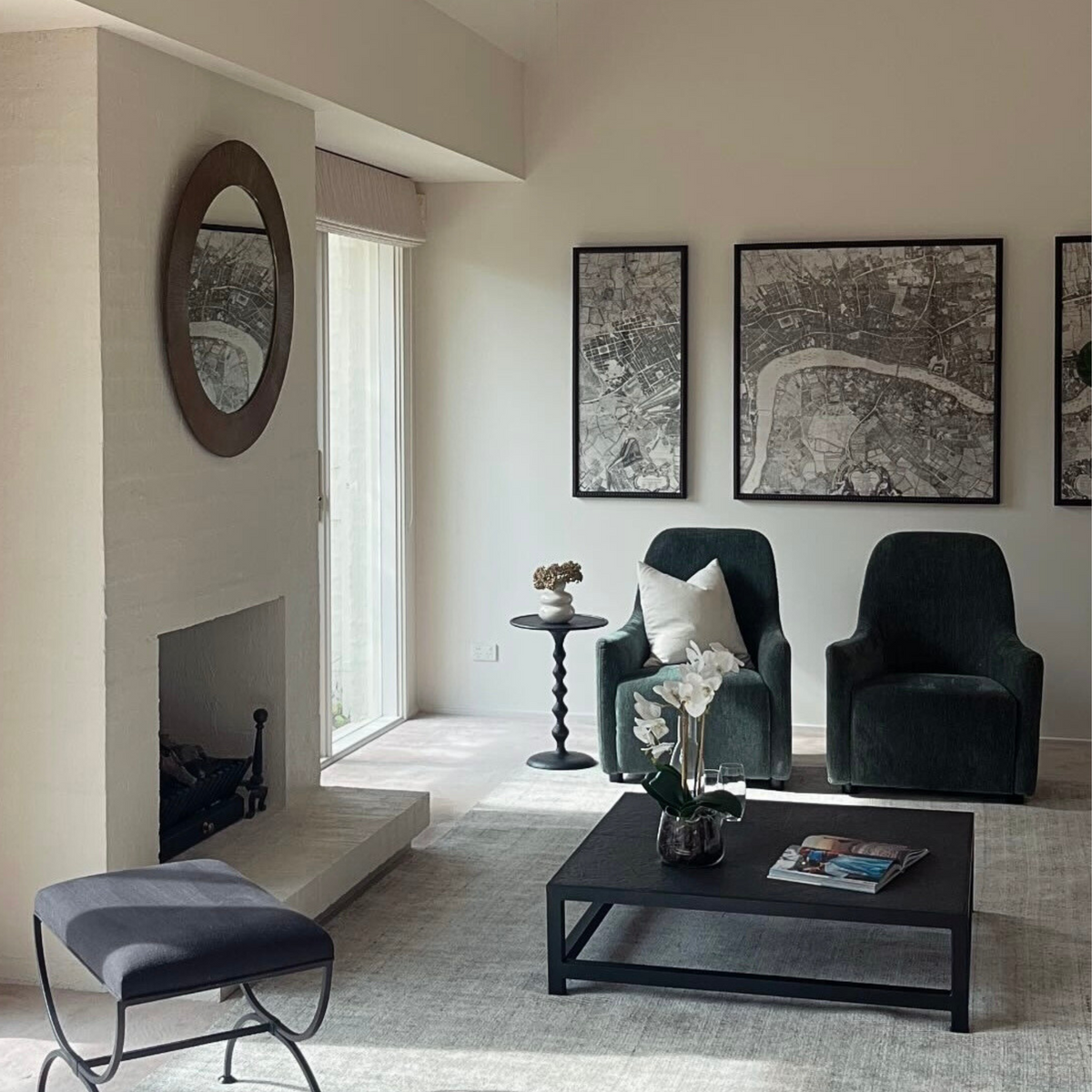 Anka Pedestal Side Table | Black by BLOOMINGVILLE (anka-side-table-black-aluminum)