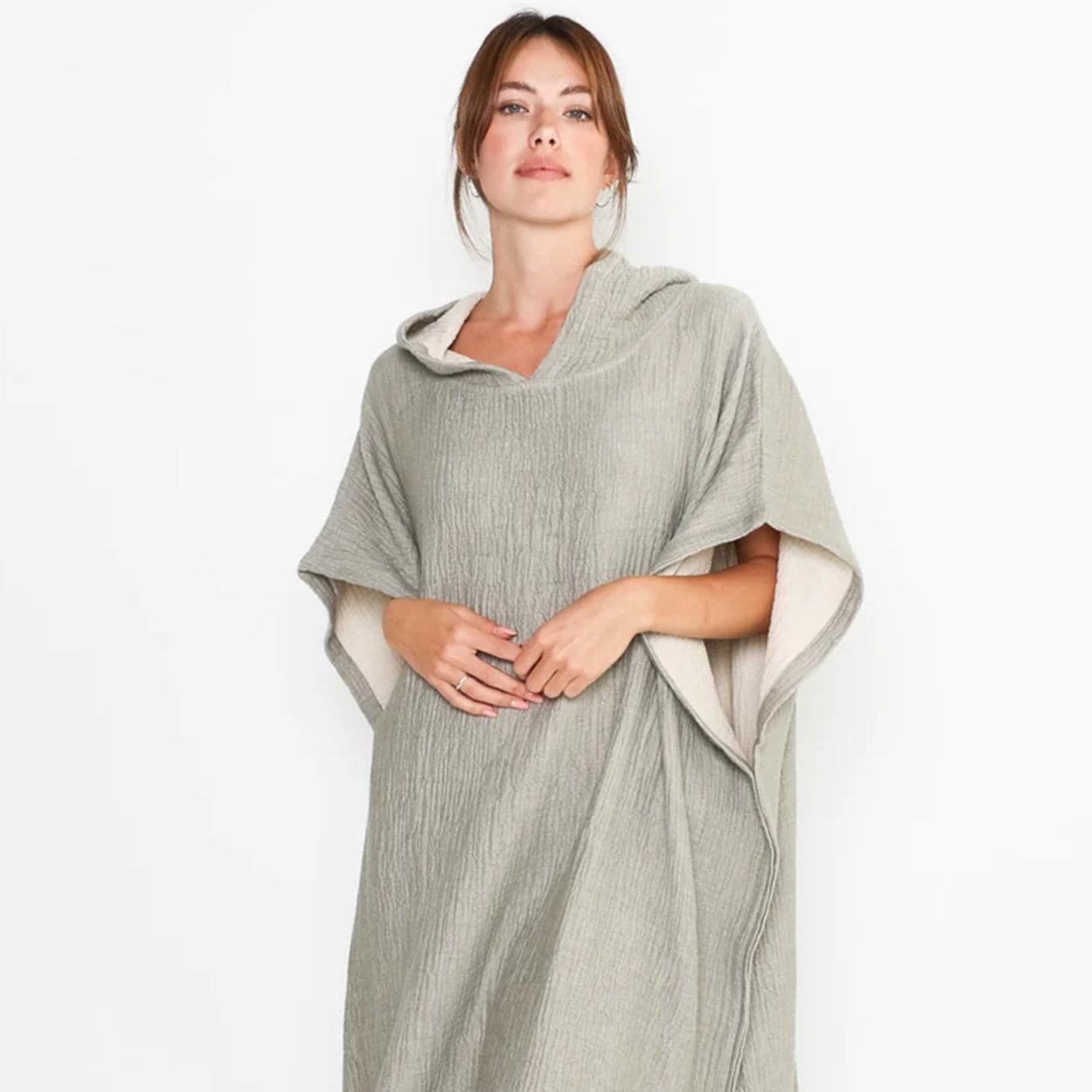 Flow Kids Poncho L/XL | Olive Grey