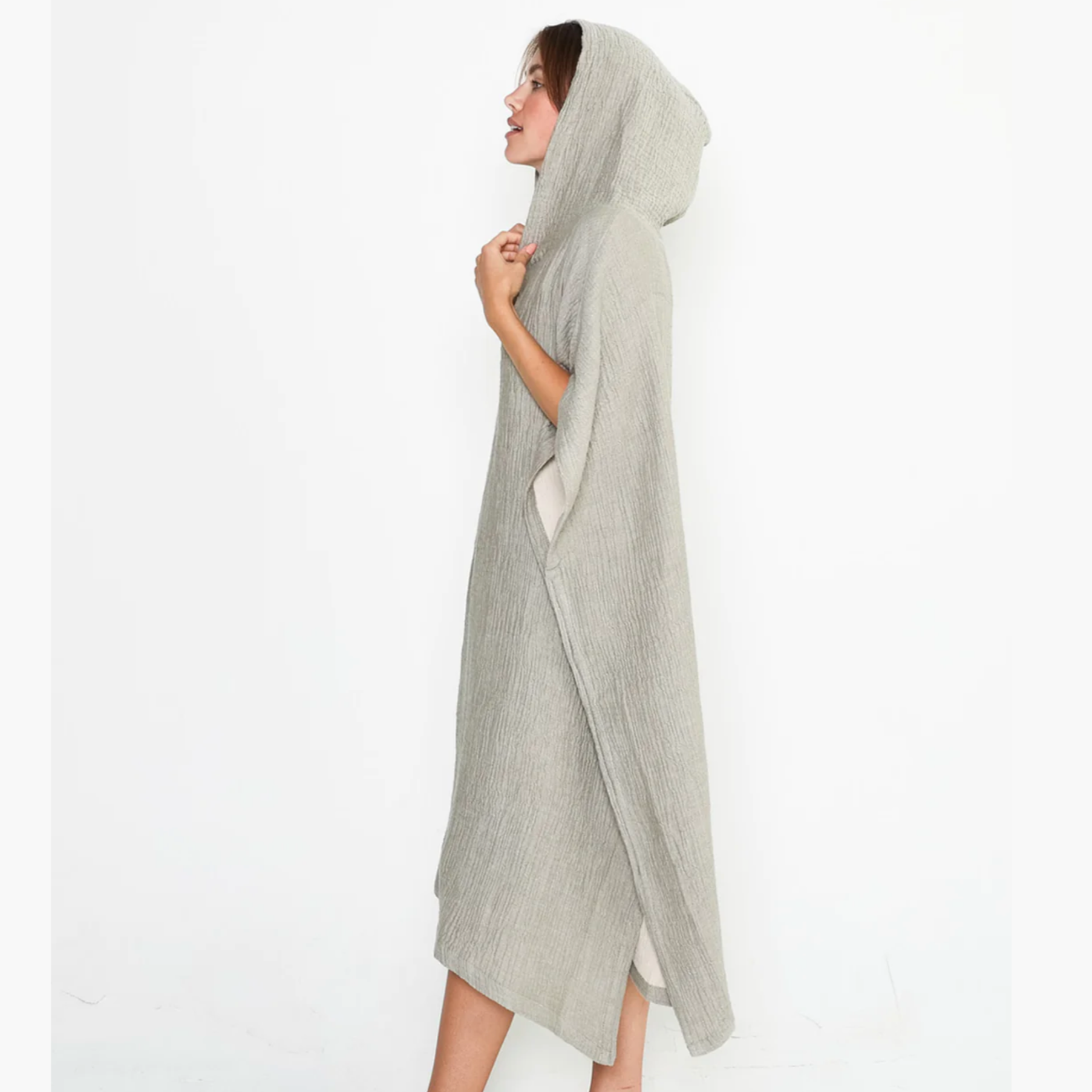 Flow Kids Poncho L/XL | Olive Grey