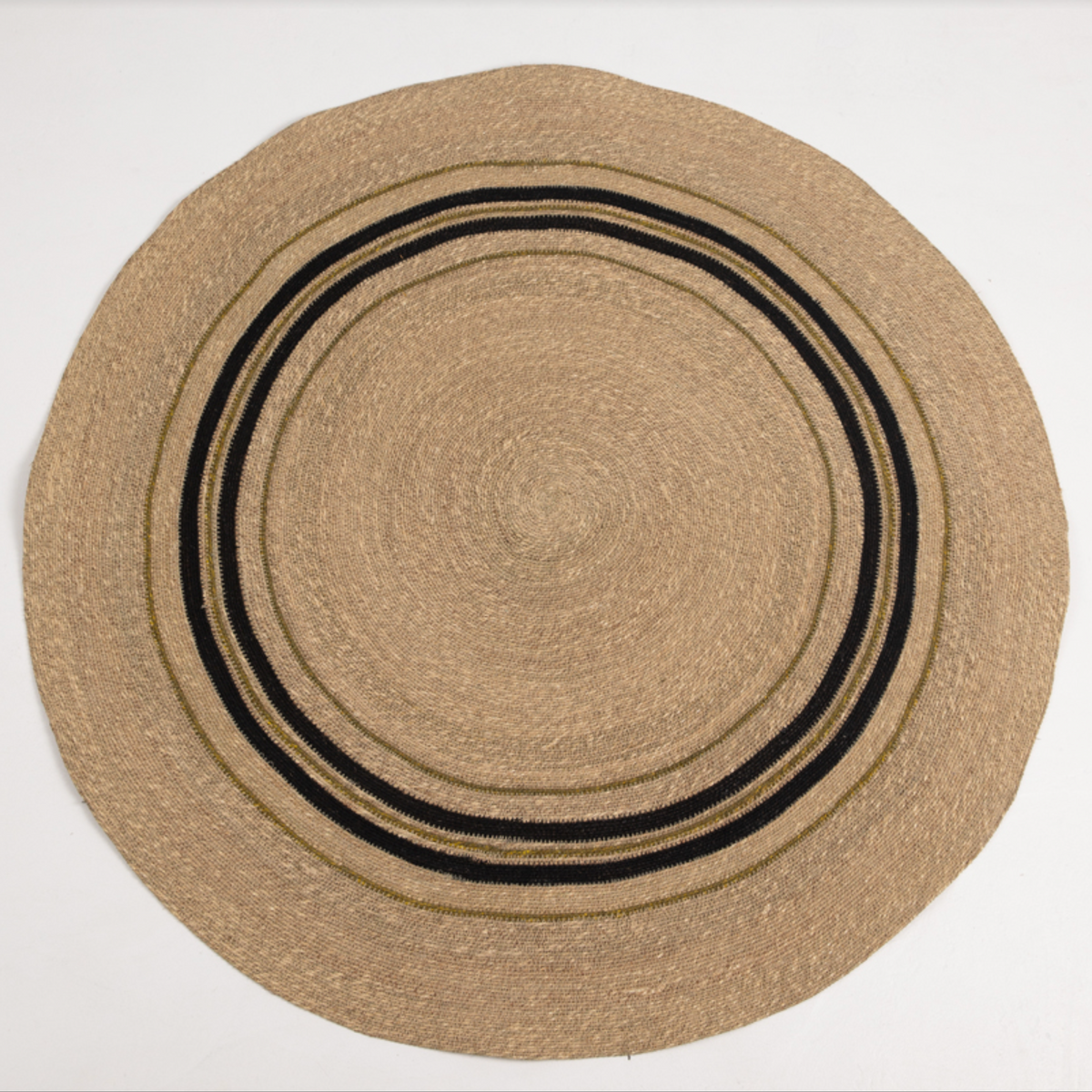ARES Seagrass Circle Rug | Natural/Green/Black by HOLIDAY TRADING COMPANY (ares-rug)