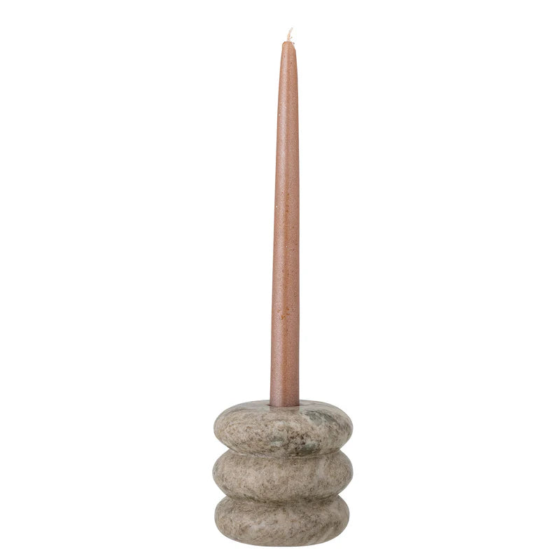 Madisson Votive & Candlestick | Brown Marble