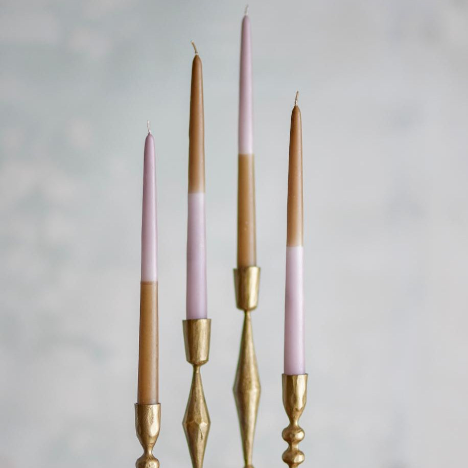 Burma Parafin Candle | Rose Lilac/Toffee by BLOOMINGVILLE (burma-candle-rose-parafin)