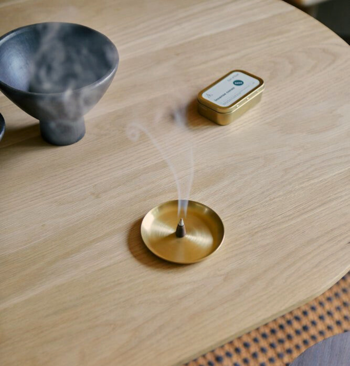 Basho Round Brass Tray by FERM LIVING (basho-tray-round-brass)