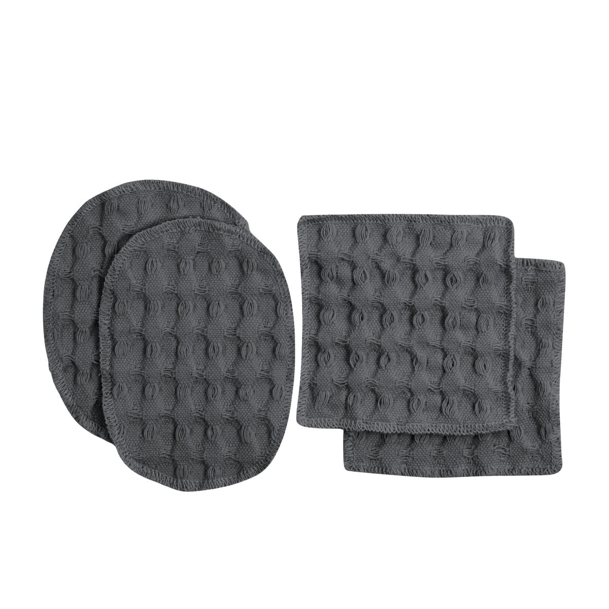 Big Waffle Make Up Pads | Dark Grey by THE ORGANIC COMPANY (the-organic-co-big-waffle-make)