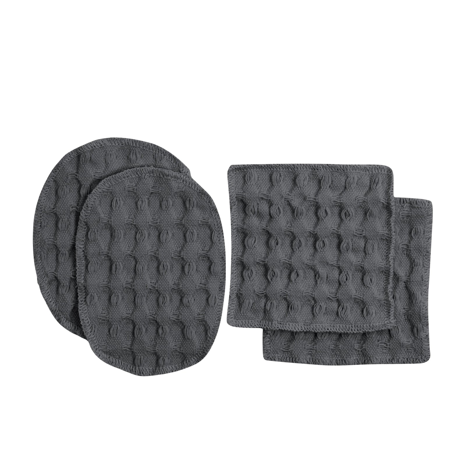 Big Waffle Make Up Pads | Dark Grey by THE ORGANIC COMPANY (the-organic-co-big-waffle-make)