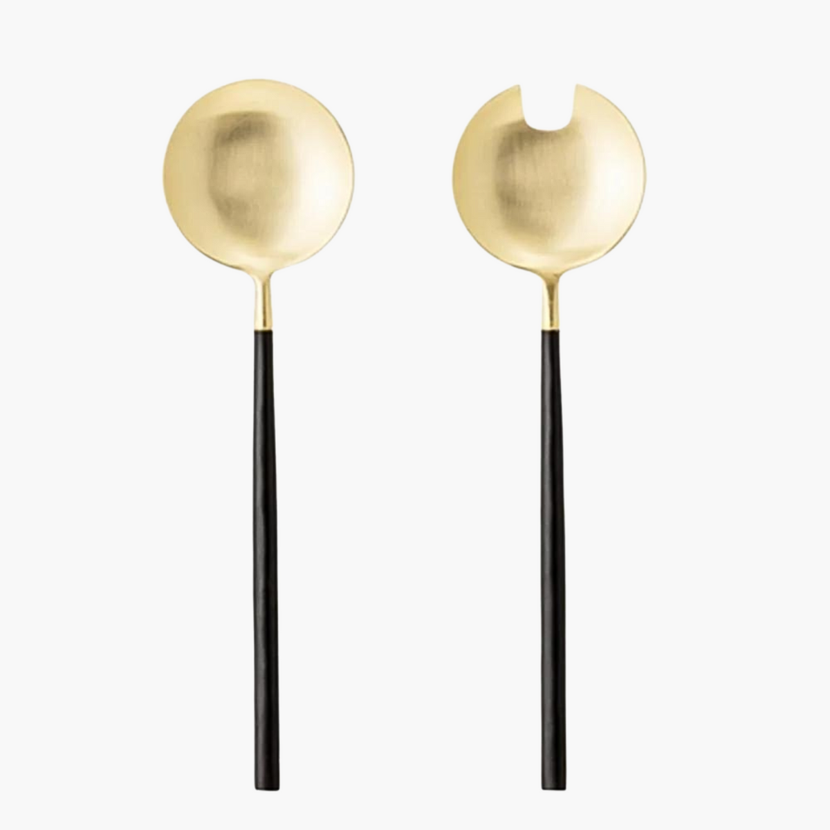 Dotti Salad Servers | Gold/Black by BLOOMINGVILLE (copy-of-odin-brass-salad-servers-brass-black)