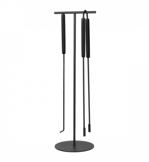 ASHI Fireplace Tool Set (Standing) 3pcs - Black Oak by BLOMUS (ashi-fireplace-tool-set-standing-3pcs-black-oak)