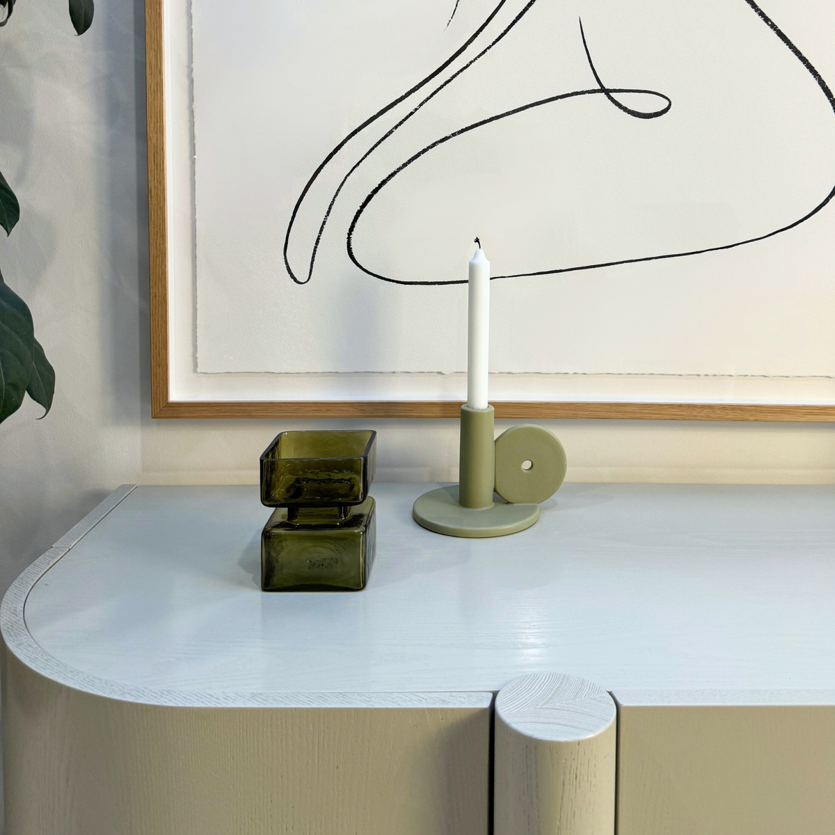 Dappled Candle Holder | Spray Green by URBAN NATURE CULTURE (urban-nature-culture-candle-holder-dappled-spray-green)