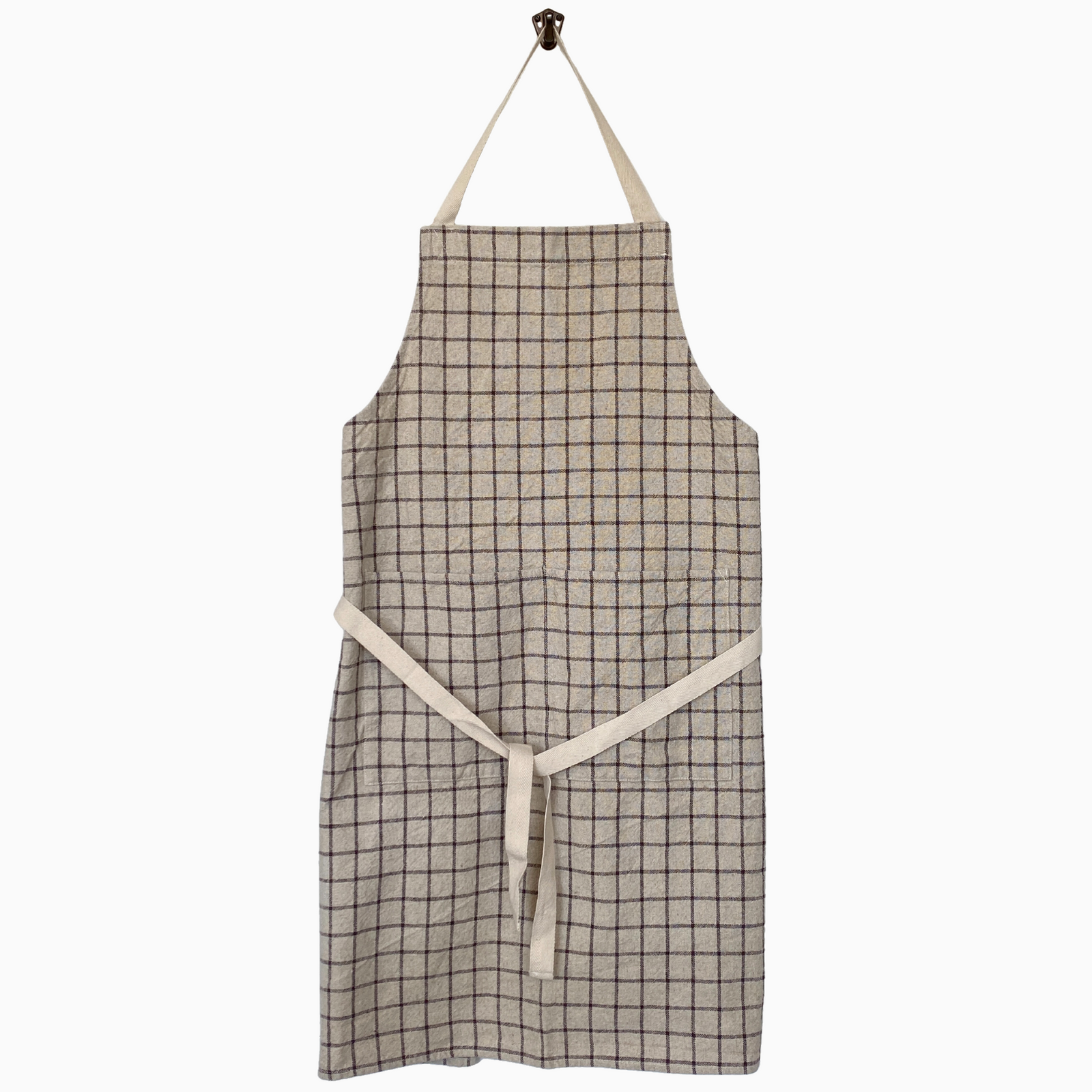 CANA Apron w/pockets | Naturel/Oxyde by CHARVET EDITIONS (charvet-editions-apron-cana-naturel)