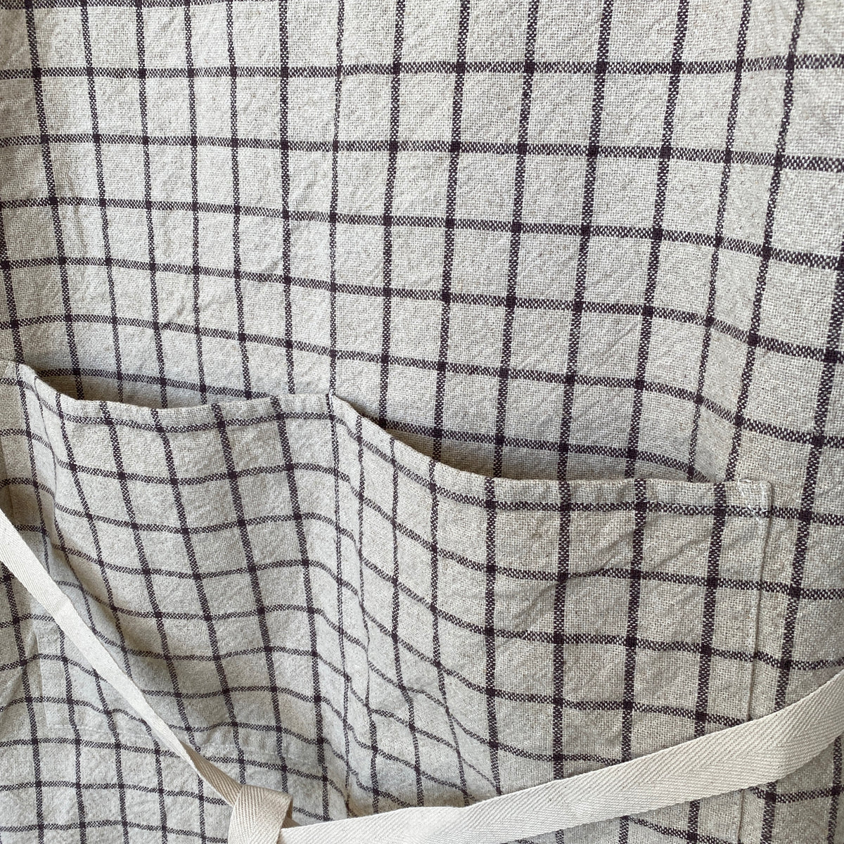 CANA Apron w/pockets | Naturel/Oxyde by CHARVET EDITIONS (charvet-editions-apron-cana-naturel)