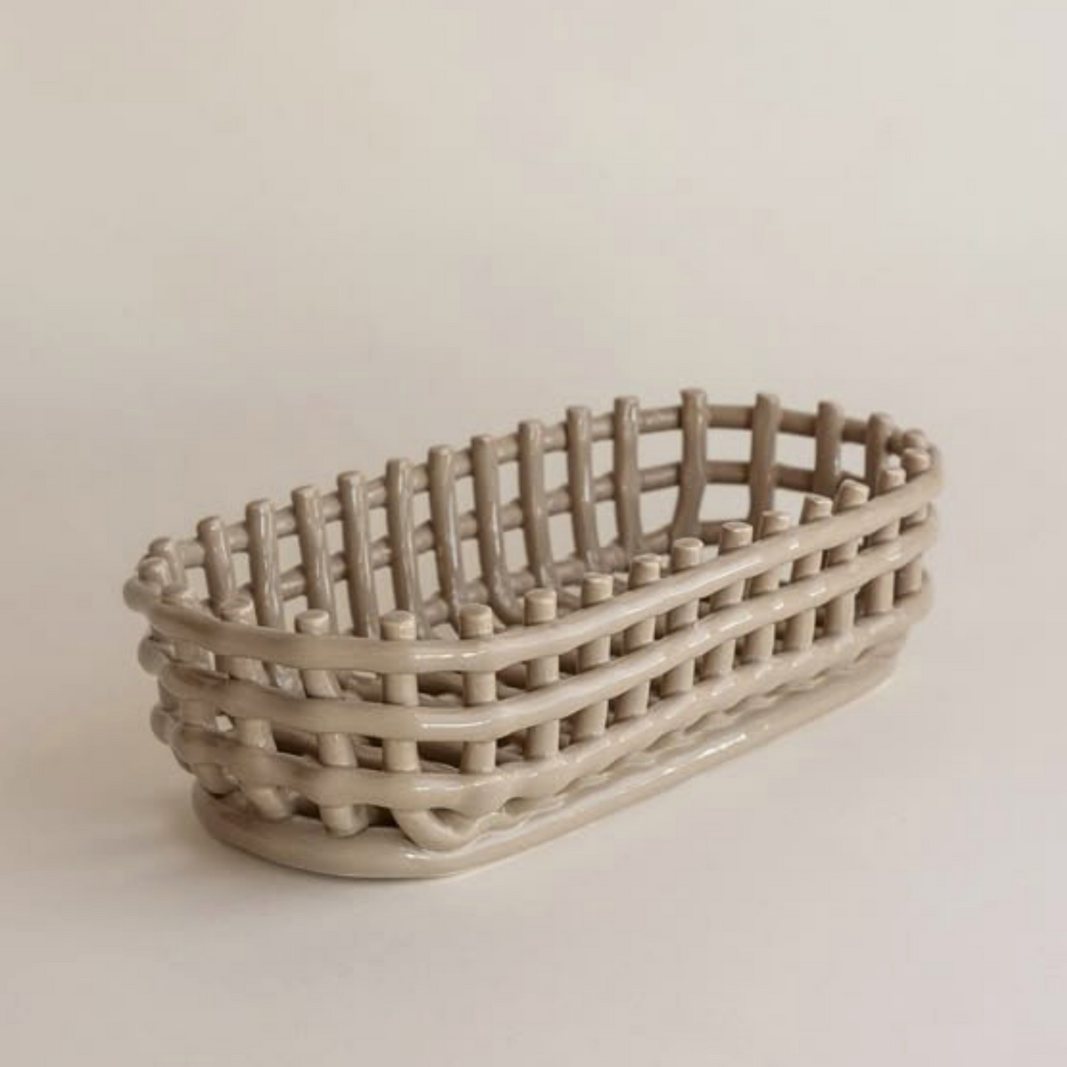 Ferm Living Ceramic Basket Oval | Cashmere
