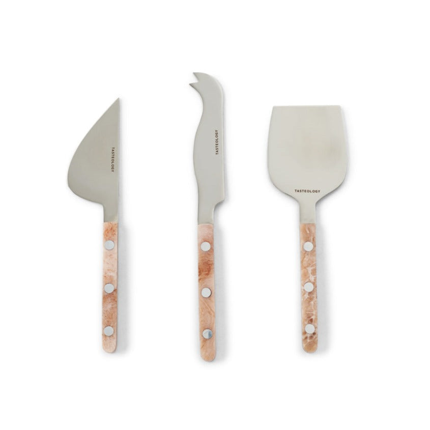 Resin Cheese Knives Set of 3 - Taupe by TASTEOLOGY (cheese-knives-set-of-3-taupe)