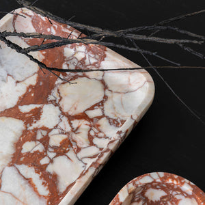 Architect Footed Letter Tray | Brown Calacatta