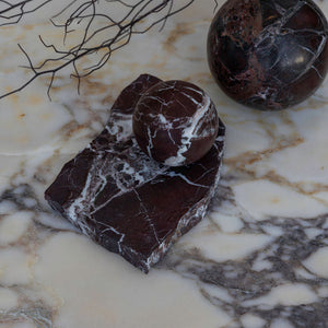 Orbit Table Sculpture | S | Rosso Levanto