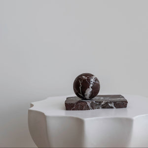 Orbit Table Sculpture | S | Rosso Levanto