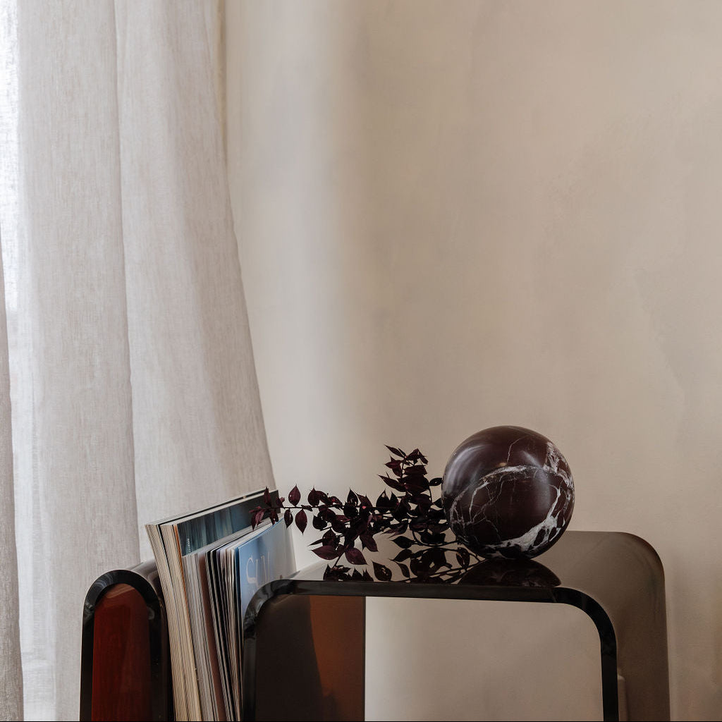 Cotheory Orbit Table Sculpture | L | Rosso Levanto
