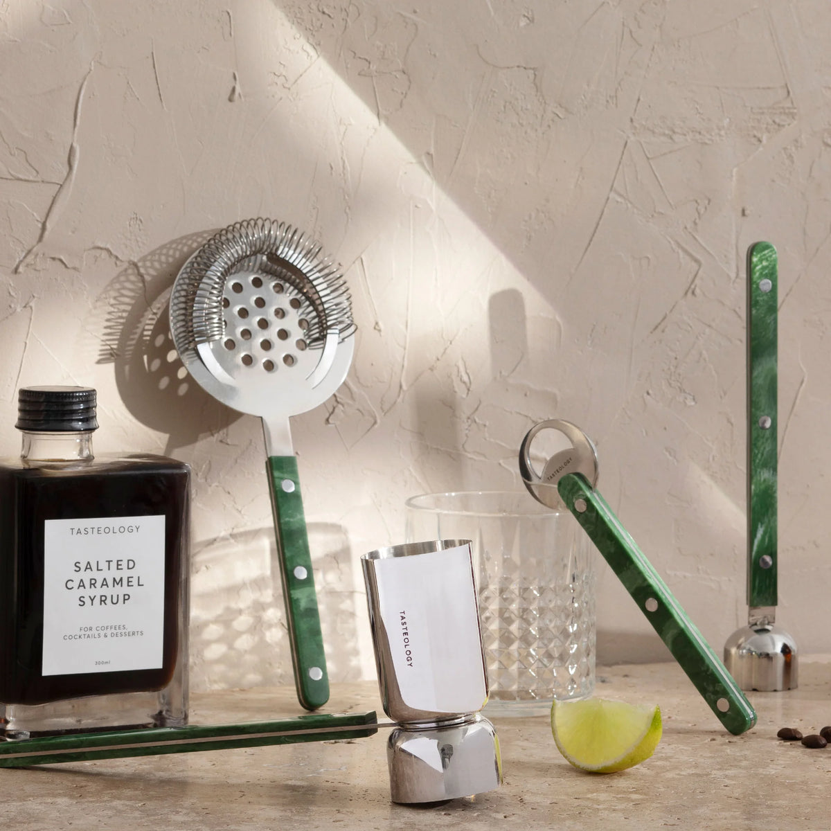 Cocktail Tools Set of 3 | Emerald