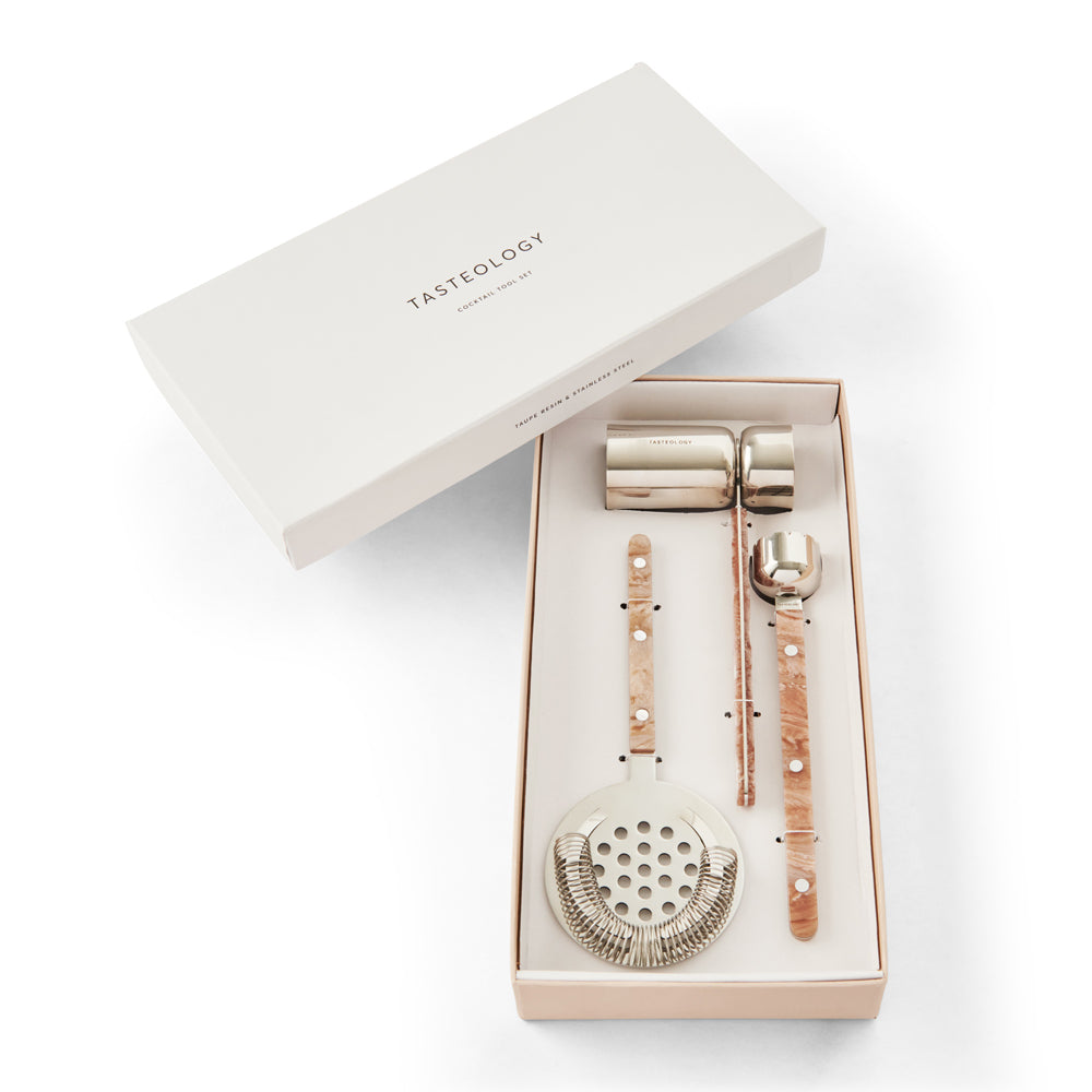 Cocktail Tools Set of 3 | Taupe by TASTEOLOGY (copy-of-cocktail-tools-set-of-3-taupe)