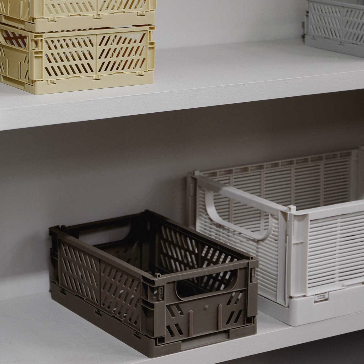 Slant Collapsible Crate | M | 33x25cm | Taupe