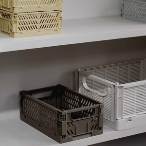 Slant Collapsible Crate | M | 33x25cm | Taupe